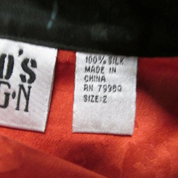 CHICOS Womens L Button Front Silk Top Japanese Geisha Girl Print Size L/12 - Picture 8 of 10